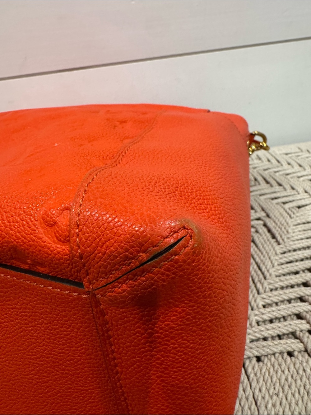 Louis Vuitton orange Bagatelle Monogram Empreinte Leather Hobo bag - Picture 9 of 16
